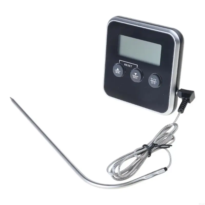Termómetros sonda inoxidable HX6C para alimentos, para asar, cocina, LCD electrónico, detector temperatura Digital,