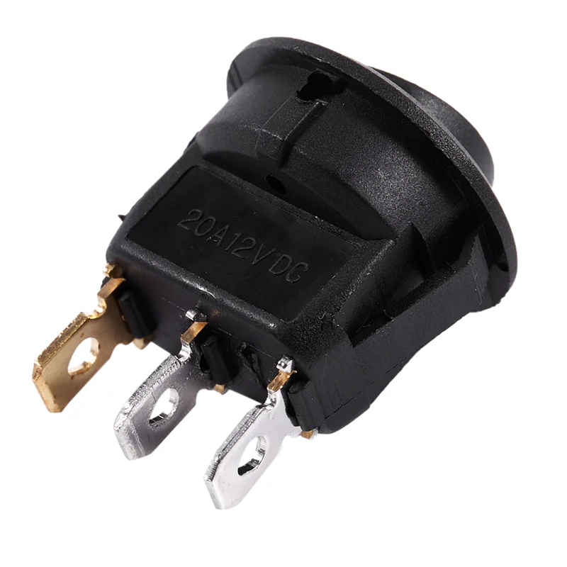 B48A 3X 12V LED Inverter Rocking Rocker Switch ROUND SPST On-OFF Untuk PERAHU Mobil Merah