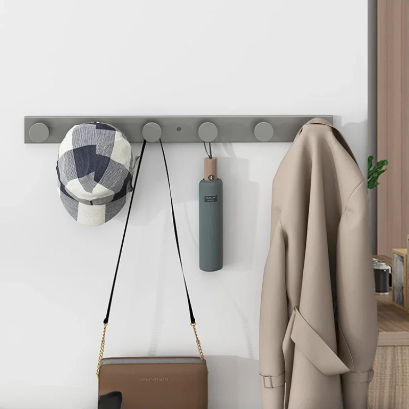 

Hanging clothes hooks and adhesive hooks on the entrance wall, strong load-bearing hat storage rack, no punching or marking, doo