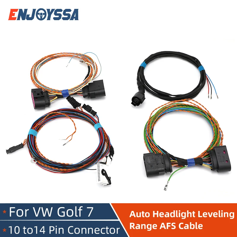 

Xenon Headlight Auto Leveling Range Headlight Cornering AFS Cable Harness Xenon Lamp LED Light for VW Golf 7 MK7