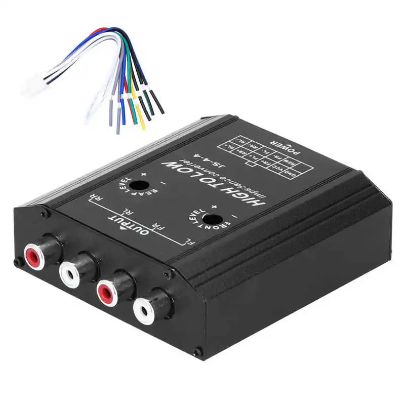 12V 4 Channel Car Audio Converter to rca High to Low Line Car Stereo Radio Speaker Frequency Filter