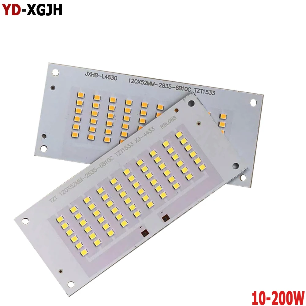 Full Power LED PCB Board Lamp SMD 2835 20W-200W Aluminum Plate Rectangle LED Floodlight High Brightness Energy Saving