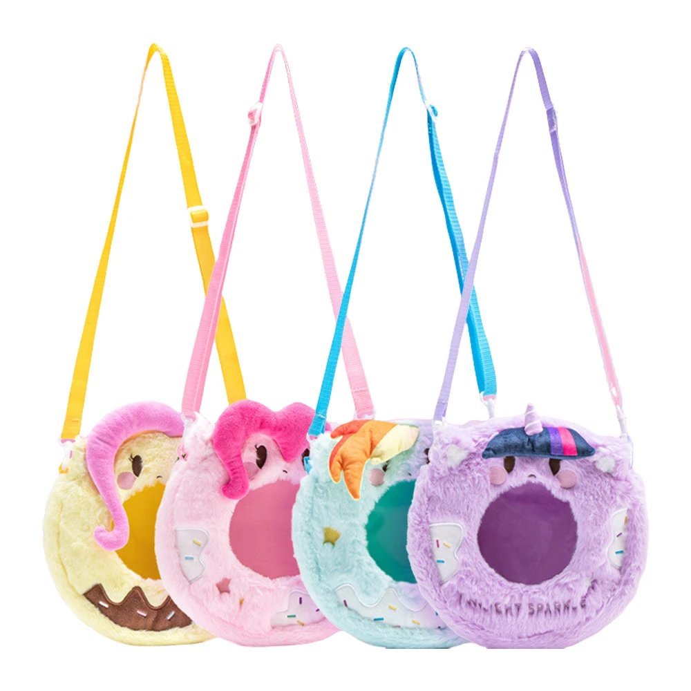 Anime My Little Pony Donut Series Plush Shoulder Bag Twilight Sparkle Rainbow Dash Pinkie Pie Fluttershy Messenger Bag