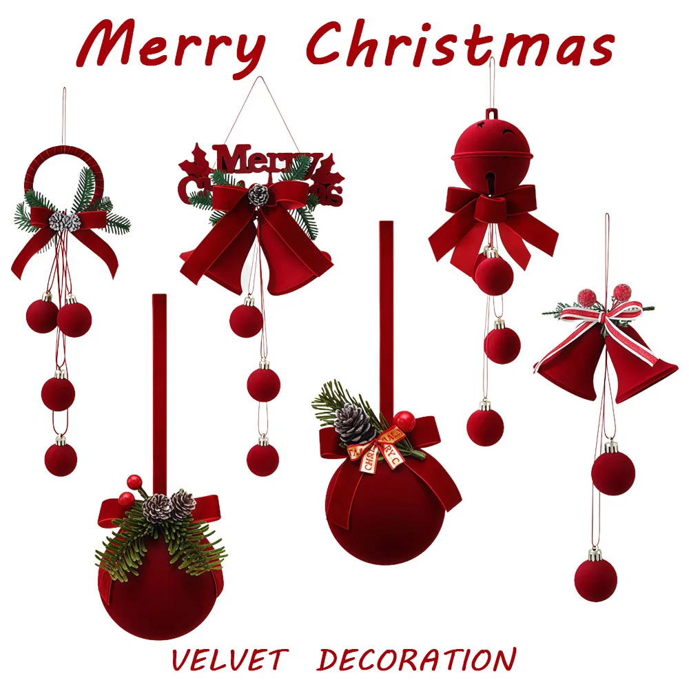 

Christmas Ball Hanging Ornaments Red Bells Pendants Christmas Tree Hanging Pendants Decor For Home New Year Party Supplies Gifts