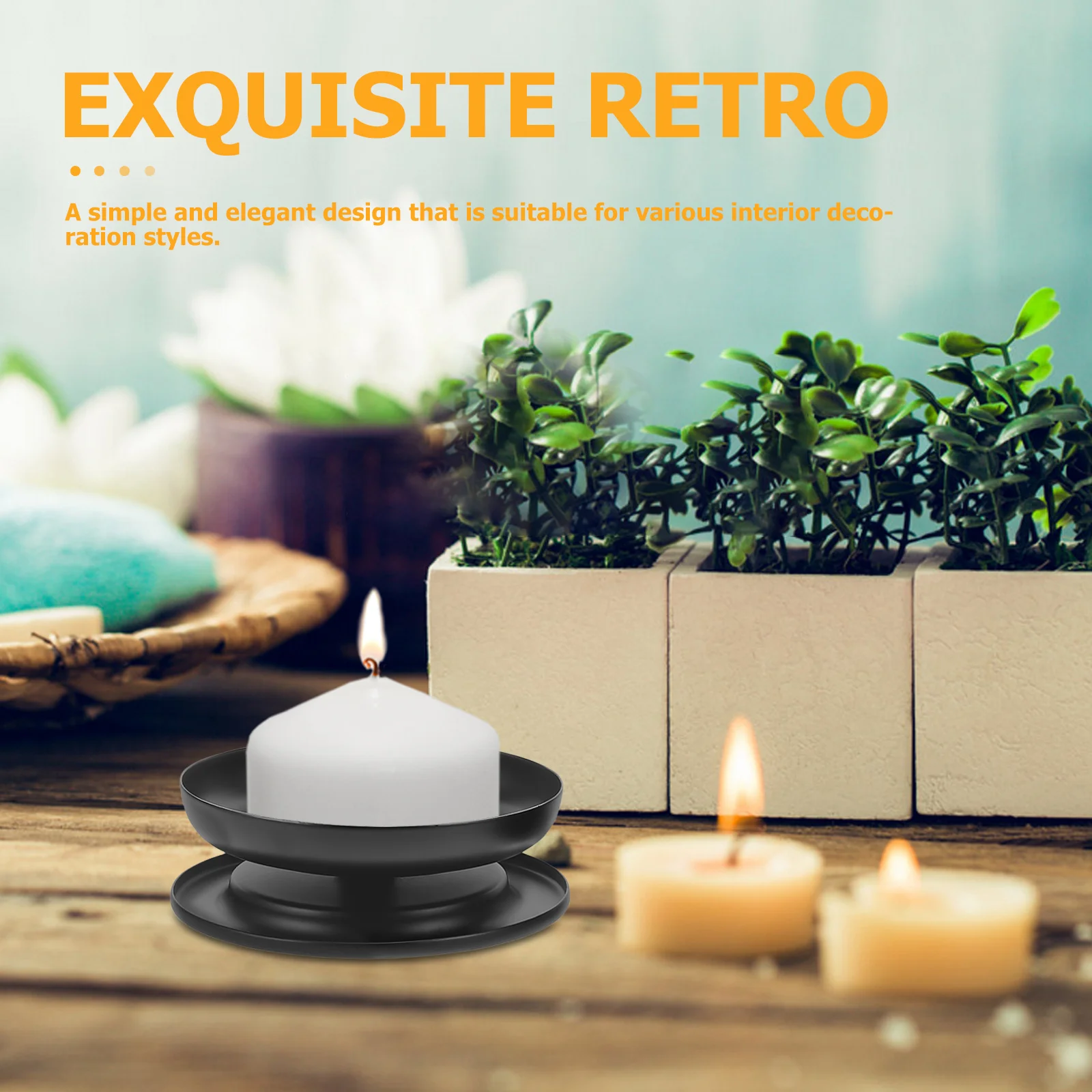 2 قطعة أصحاب المعادن خمر حامل مصباح الشاي عمود صغير حامل ديكور الحديد ديكور المنزل داخلي الجدول محور مكتب