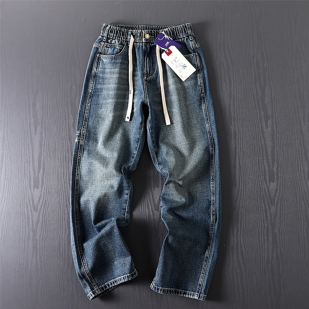

Faionable Casual Men's Jeans Straight Leg Loose Wide Leg Pants Spring Autumn New Sle Breathable Comfortable Cotton Blend