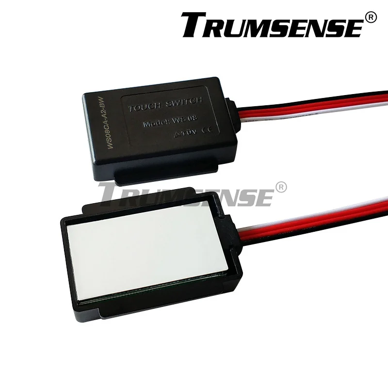 

Trumsense DC 12V Touch Switch WS08CA for LED Strip Intelligent Stepless Dimmer Touch Switch for Hotel Bathroom Makeup Mirror