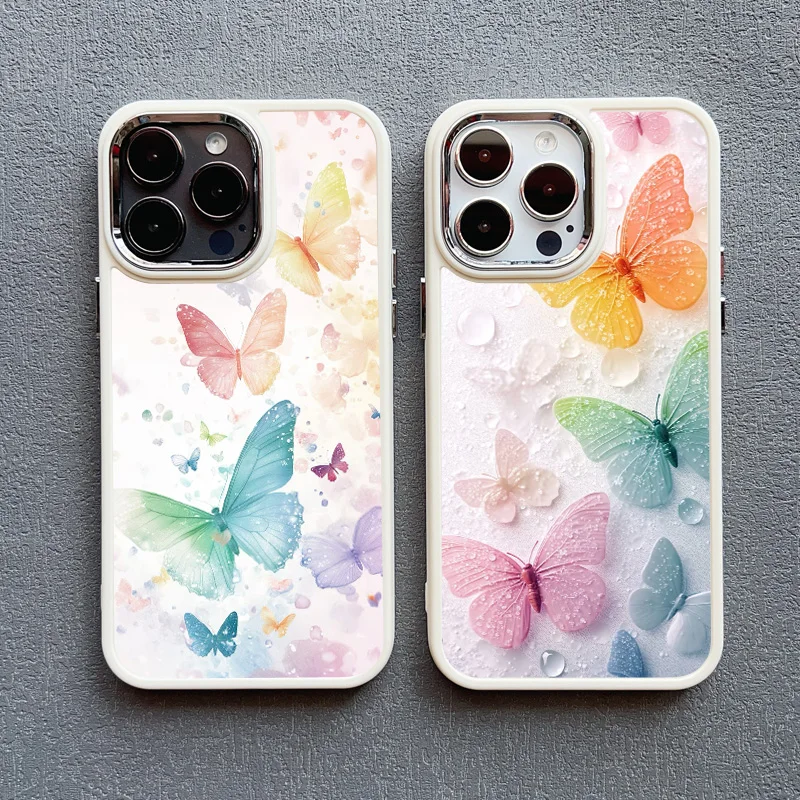 

Variety Colorful Butterfly Silicone Phone Case For IPhone 14 15 16 Pro Max Plus 11 12 13 Pro Max X XS XR 7 8 Plus SE2 Back Cover