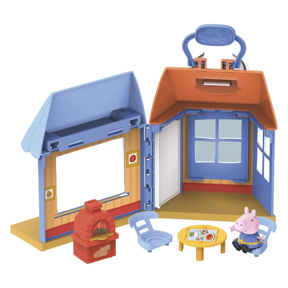 Peppa Pig Peppa 'S Avonturen Pizza Playset Kleuter Speelgoed Anime Figuur Cartoon Diermodel Verzamelbare Beeldjes Meisje Cadeau