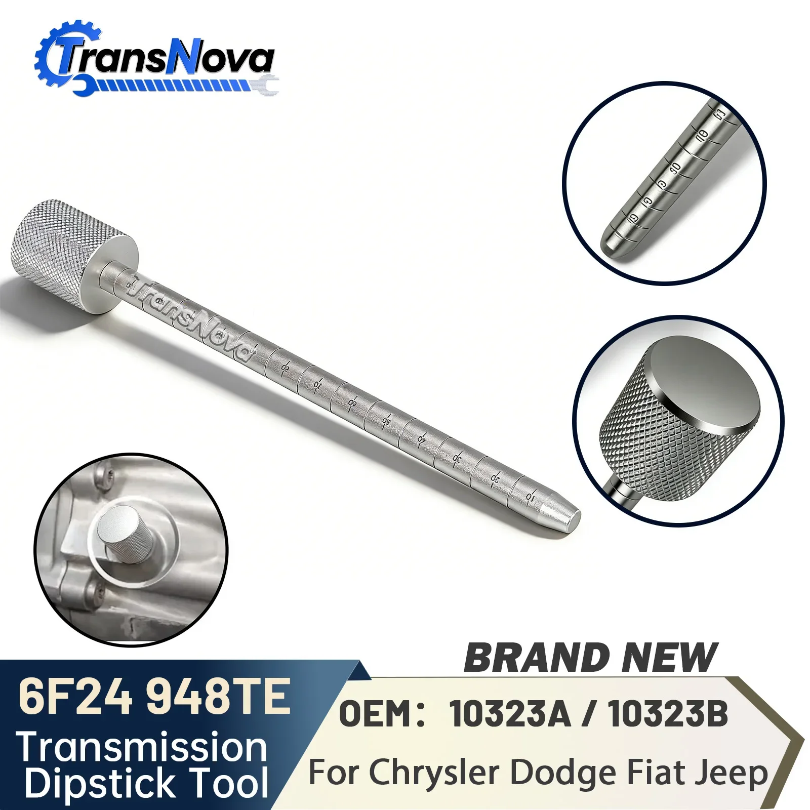 

TransNova 6F24 948TE Transmission Dipstick Tool 10323A 10323B Gearbox for 1017 Automatic Trans Chrysler Dodge Jeep Cherokee Fiat