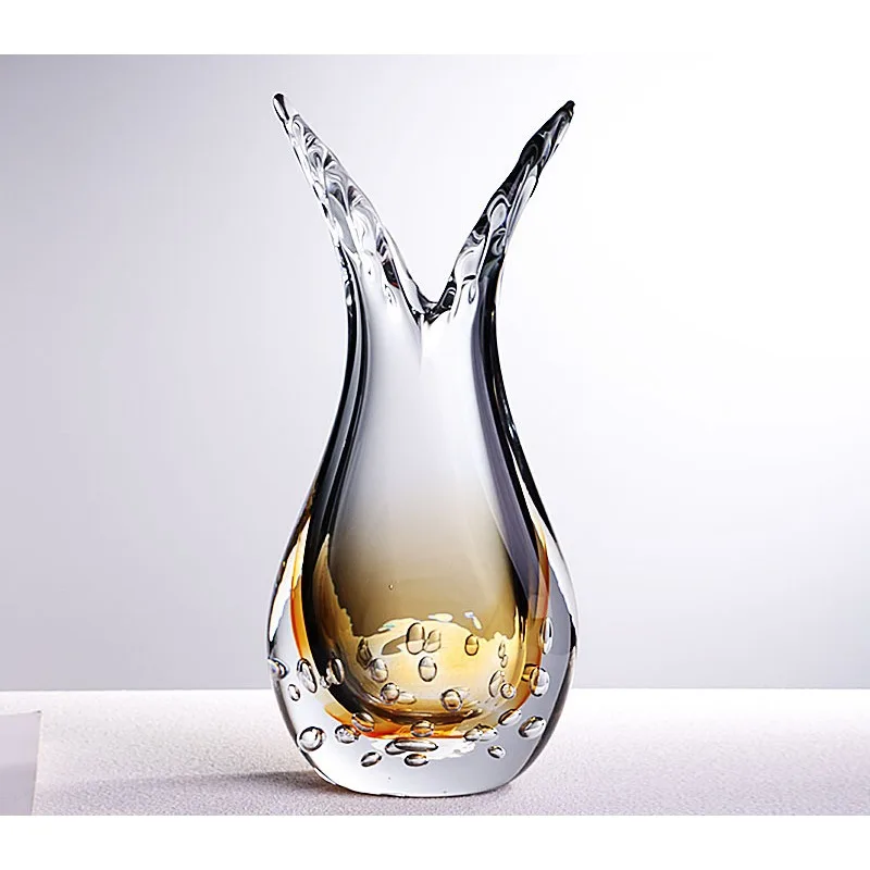 

Modern light luxury creativity, glazed vase, glass bottle, decoration, entrance ornament
