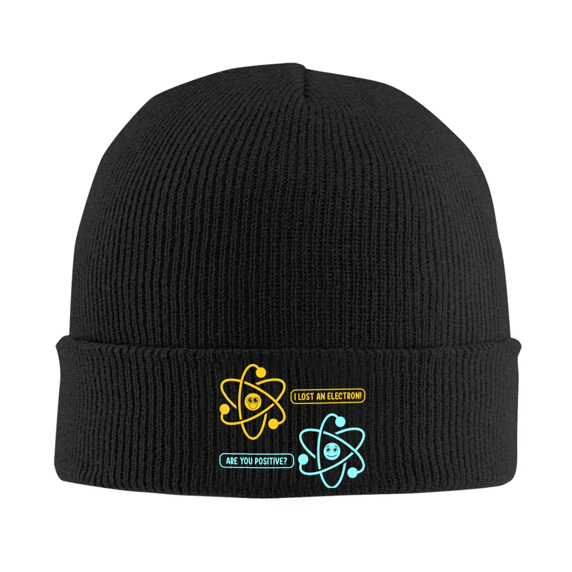 Men Women I Lost An Electron Are You Positive Chemistry Joke Beanie Hats  Casual Knit Hat Autumn Gym Caps Warm Bonnet Hats