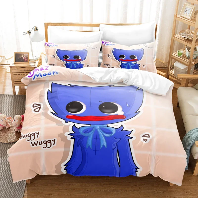 Cartoon Poppy Print Bedding Set Play Time 3D Printing Duvet-Cover Pillowcase