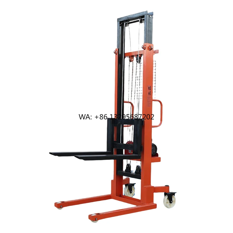 

300Kg Portable Pallet Lifter Automatic Electric Stacker Lifting Forklift