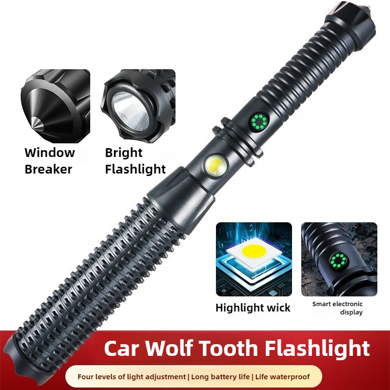 

LED Rechargeable Tactical Flashlight 1000LM Multi-Purpose Self-Defense Light for Car Patrol Outdoor Survival Emergency Security