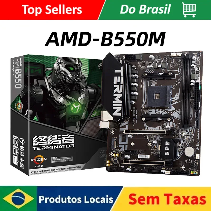 MAXSUN Terminator B550M Motherboard AMD Micro-ATX Socket AM4 For Ryzen 5000 4000 3000 Series CPU Dual Channel DDR4 SATA3 M.2