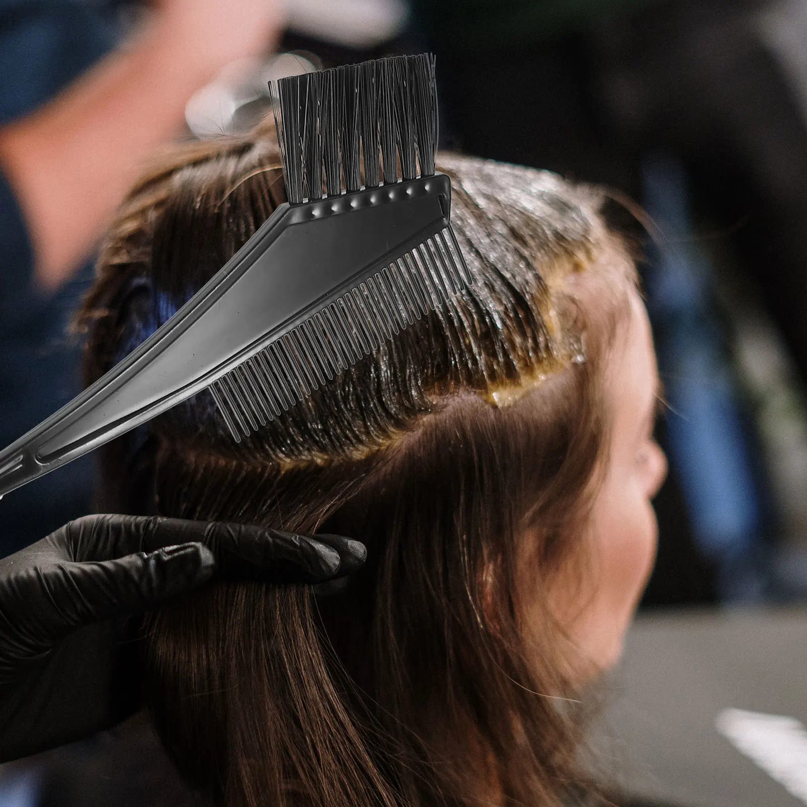 

1 Set Coloring Kit Dyeing Brush Comb Mixing Bowl Earmuff Multi-Color Tinting Tools Salon Home Use Hair Tinting Bowl Bleaching