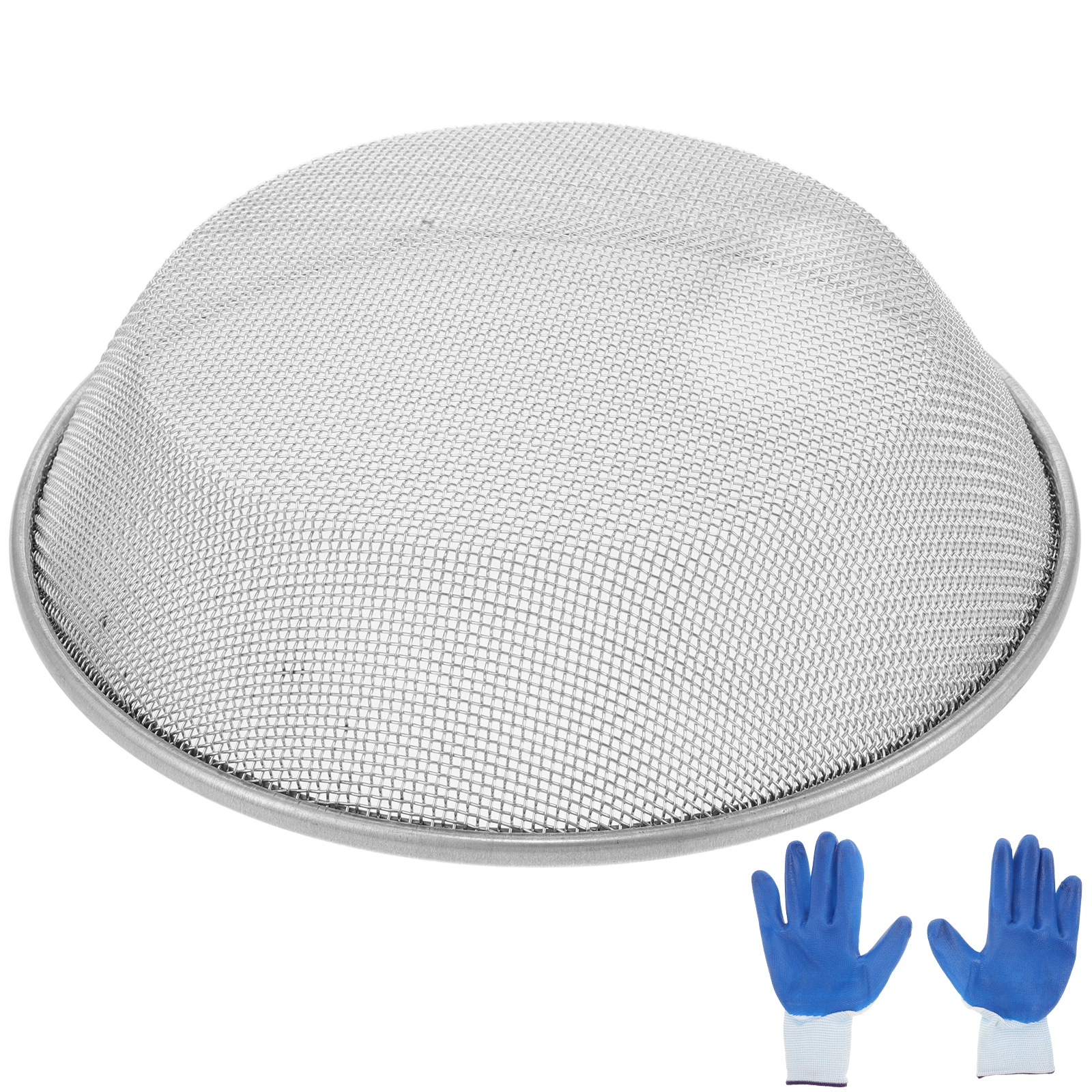 

Gardening Sieve 30cm Diameter Stainless Steel Mesh Sifter for 5 Gallon Bucket Soil Compost Gravel Screen Tool Rock Sifter Beach