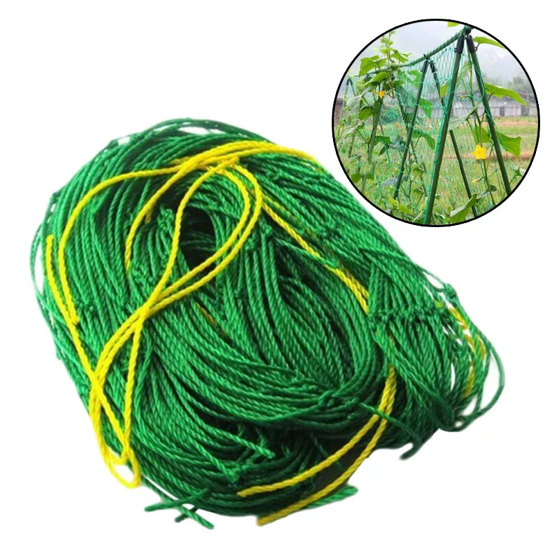 Plastic Plant Support Cage Climbing Net Net Ropes 0.9x1.8m Cucumber Garden Mesh Plant Support Trellis Flowers support Green