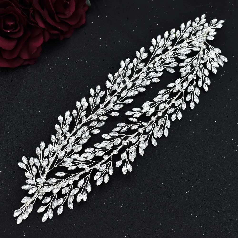 

A348 Handmade Rhinestone Headpiece Exquisite Wedding Accessories Pageant Women's Party Headwear Parties Dances Hair Accessories