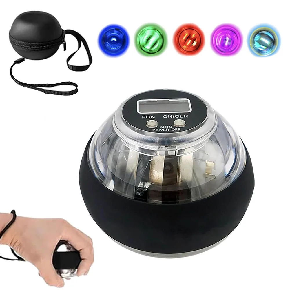 Esercitatore per avambraccio giroscopico con palla giroscopica per polso con avvio automatico Esercitatore per polso con palla giroscopica per allenamento per polso e avambraccio