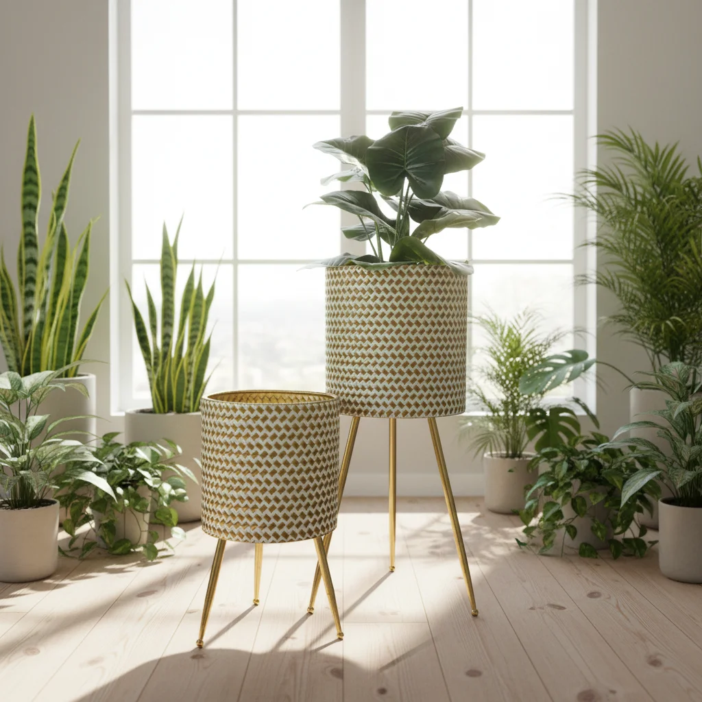 2 conjuntos de vasos de metal  - Plant Pot avaliação e preço