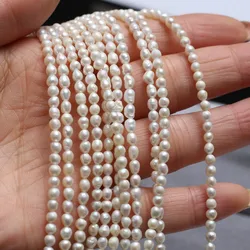 3-4mm Irregularly Shaped Pearls Natural Freshwater Pearls Loose Spacer Beads for Jewelry Making DIY Necklace Bracelet Accessory