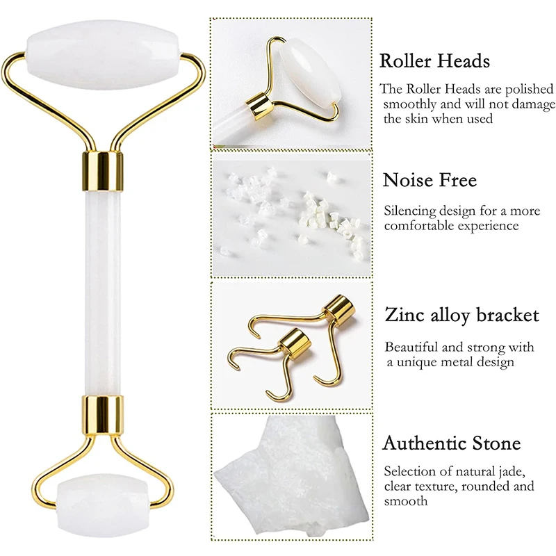 Rolo de jade natural rosto gua sha massageador rosto rolo levantamento anti-rugas gua sha jade pedra rosto massageador beleza cuidados com a pele