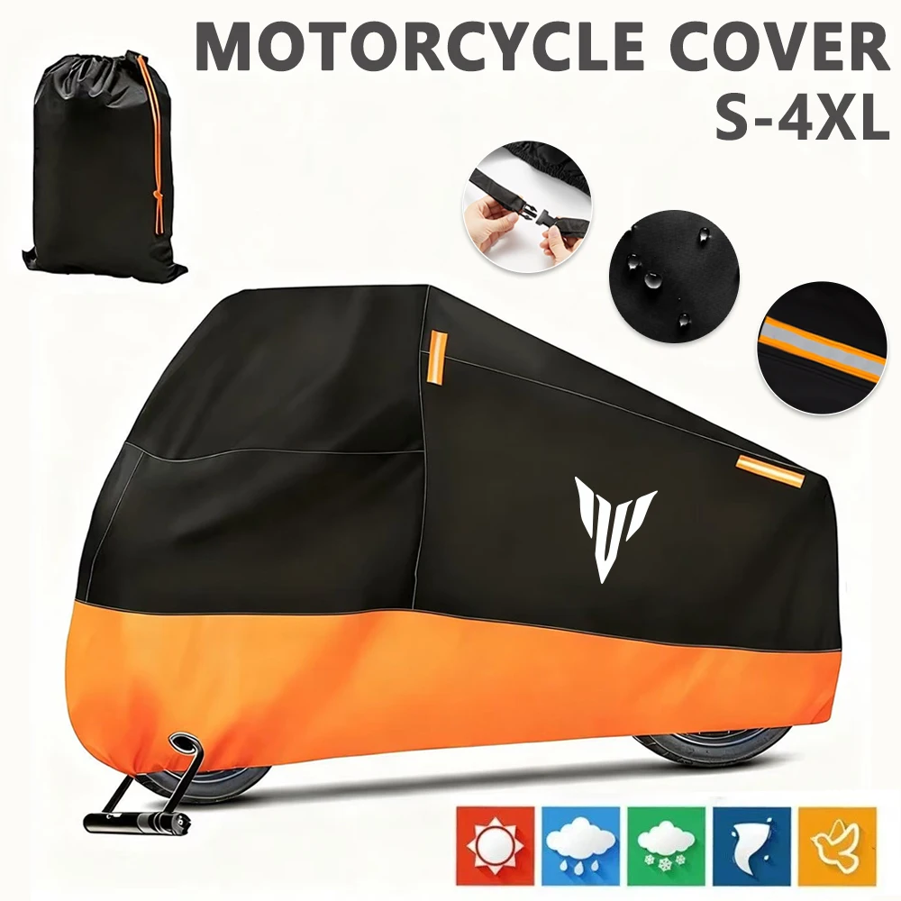 For YAMAHA MT01 MT09 MT07 MT10 MT03 MT 09 07 03 10 r  Motorcycle Cover Waterproof Outdoor Scooter UV Protector Dust Rain Cover