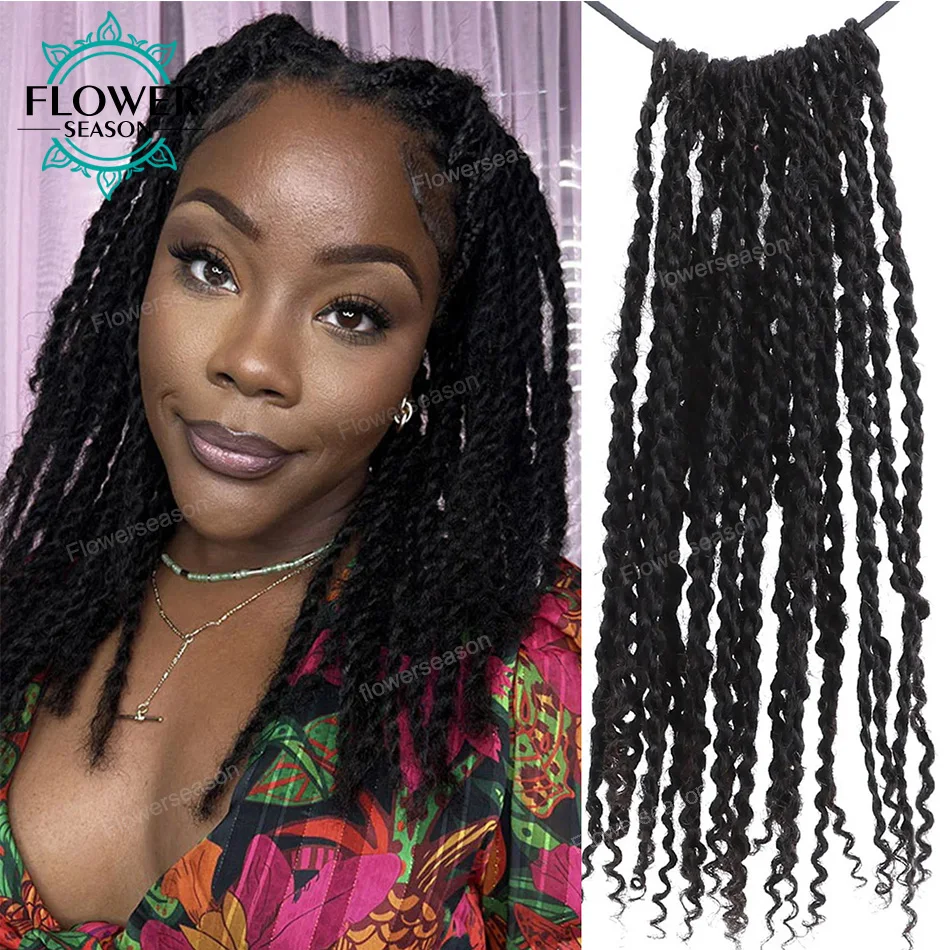 

Предварительно скрученные человеческие волосы Passion Twist Вязаные крючком Волосы Богини Сенегальские завитки с вьющимися концами Предварительно заплетенные наращивание человеческих волос Натуральные