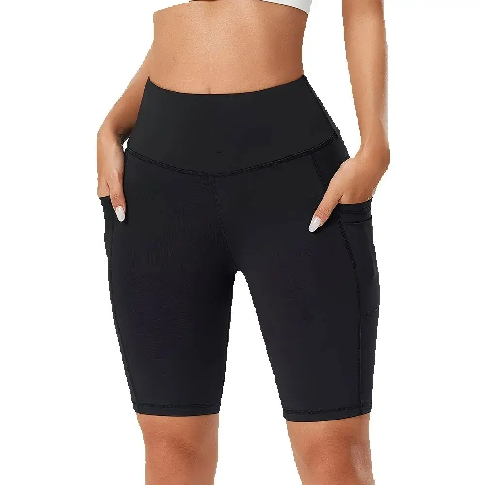 AliExpress NONE Fitness Pocket Yoga Shorts Soft Stretch Sports Capris Suitable For Outdoor Cycling Workout Comfortable Body Shaping Leggings