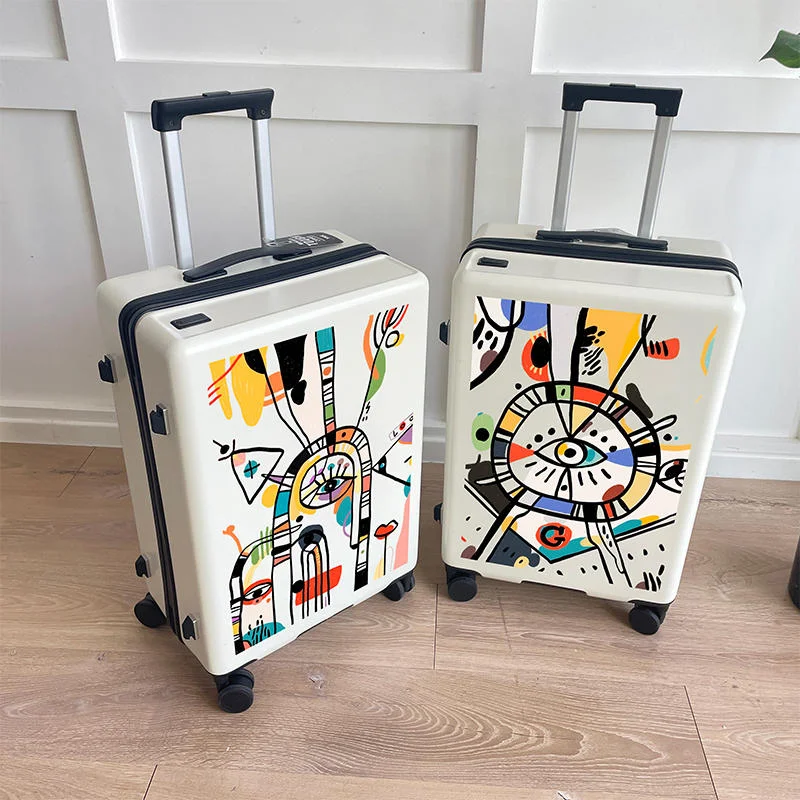 Art Bagage Dames INS Koffer Kleine lichtgewicht 20" boarding trolley koffer heren 24 combinatie koffer koffer