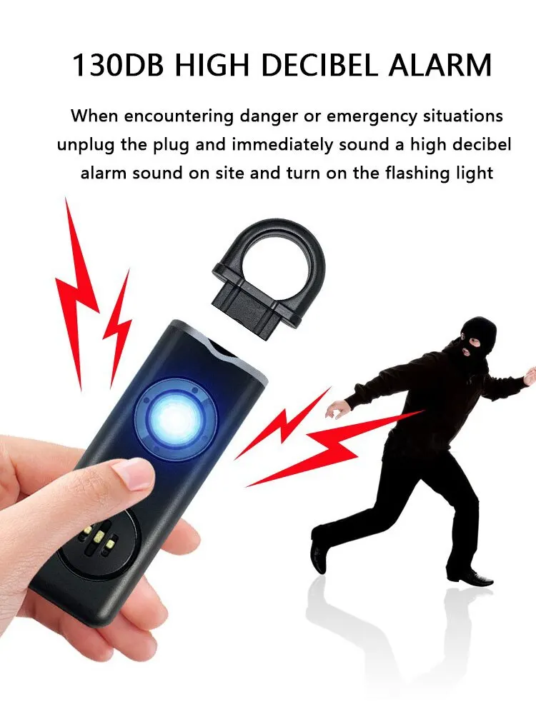 He Original Personal Safety Siren for Women - 130dB Siren, Strobe & Key Chain 3 Pop Colors AF2004 Anti Robbery Call for Help - afbeelding 2