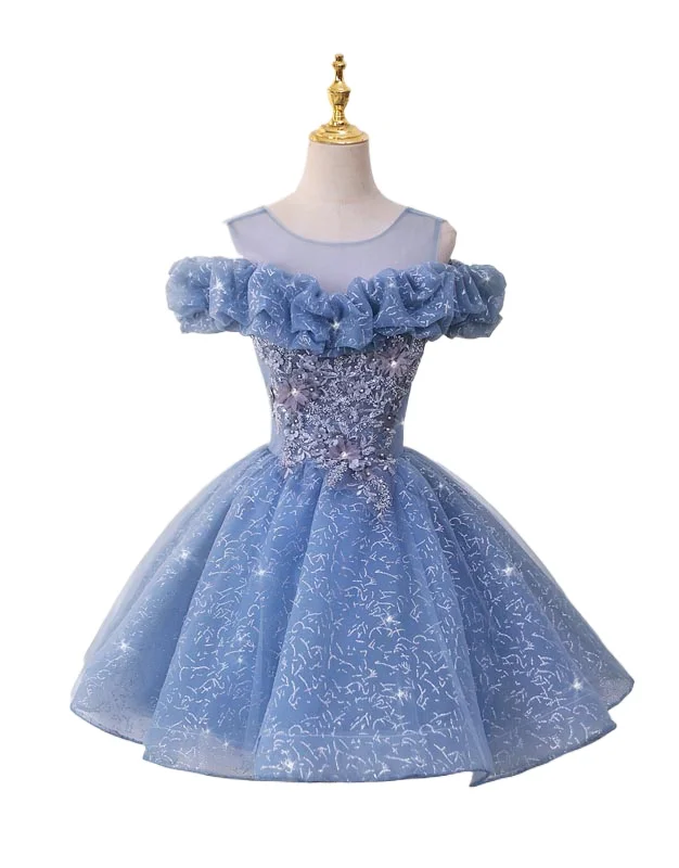 

Blue Evening Dress Female New High-end Light Luxury Niche Host High-end Performance Birthday Banquet Dress