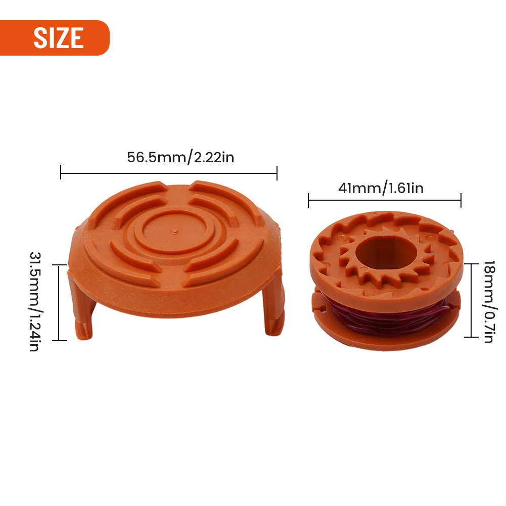 Trimmer Spool Get Your For WORX WG150E/WG151E/WG154E Trimmer Working Like New with a Replacement Spool & Cover Set