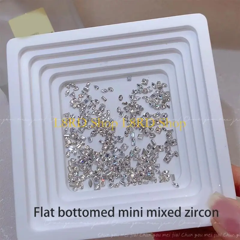 

L8RD 50x Irregular Shaped Nails Charms Crystal Rhinestones DIY Nails Decoration