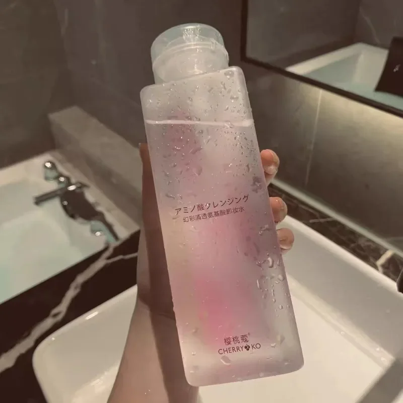 Gentle Amino Acid Makeup Removal Water - Press Pump Bottle Cleansing Solution for Eyes Lips Face, Mild and Effective Formula