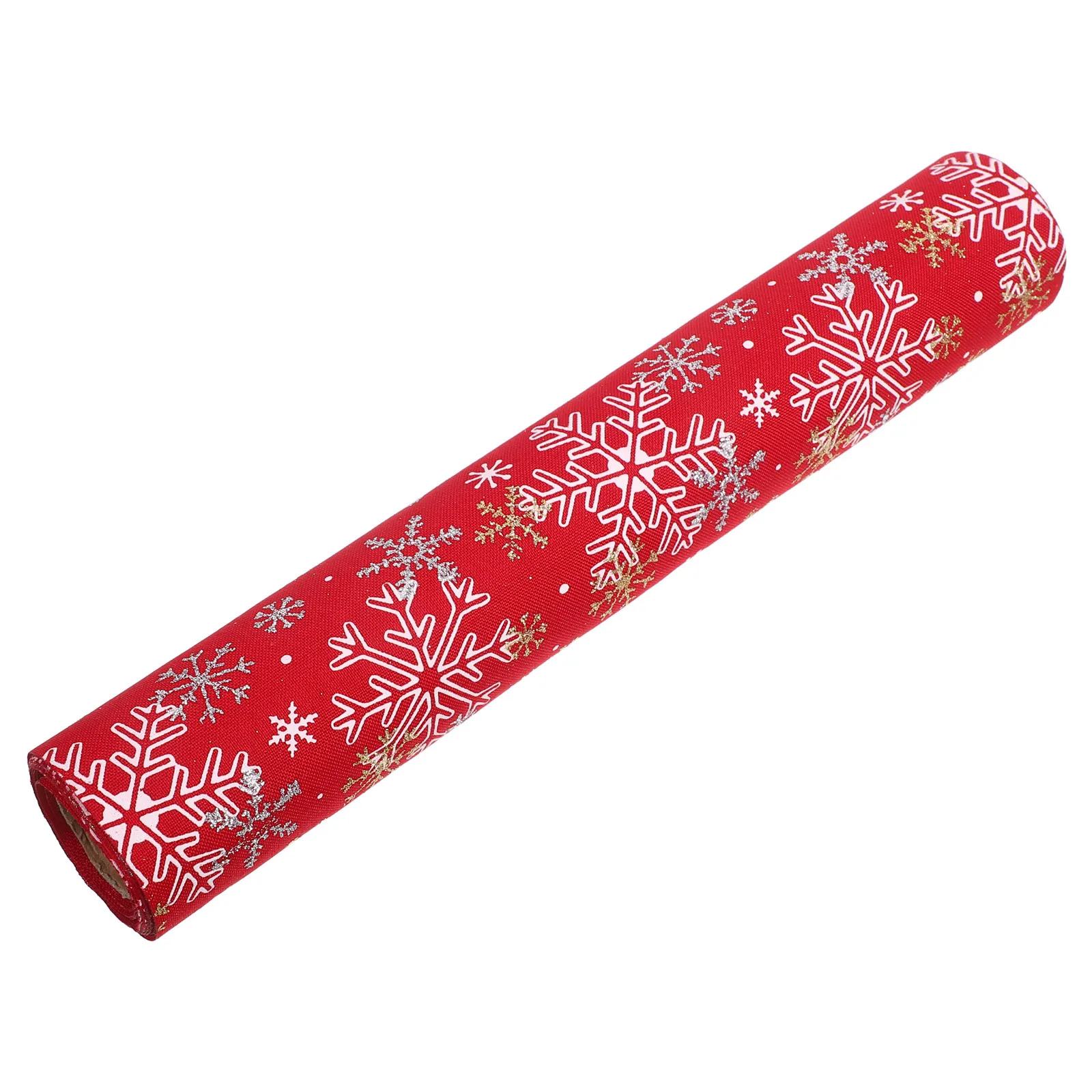 

28x270cm Red Snowflake Table Runner Christmas Polyester Winter Holiday Decor Festive Dining Table Decoration Rustic Style
