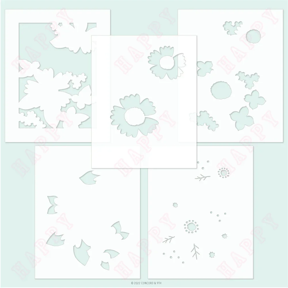 

Layering Stencils Graphics Painting DIY Scrapbooking Stamp Ornament Album Embossed Flowers Garden Path Stencil Template New2024