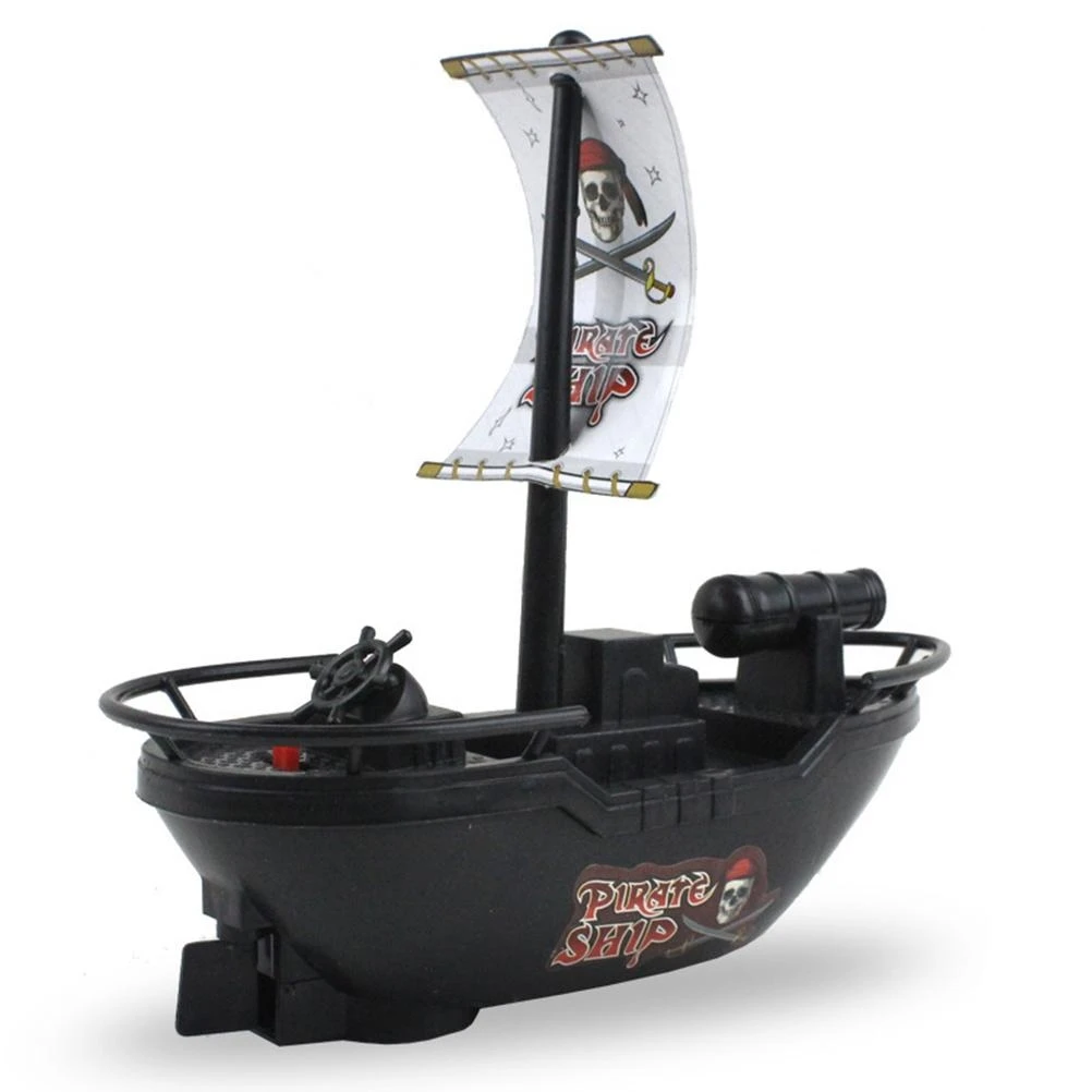 1 Children's Electric Pirate Ship Water-Powered Warship Model Toy
