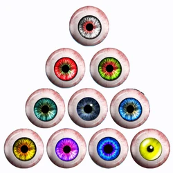 10PCS In Pairs Glass Eyes Cabochons Round 12-30MM Round Dome Dragon Eye Cat Eye Toys DIY Jewelry Accessory MIX Pupil Eye Cameo