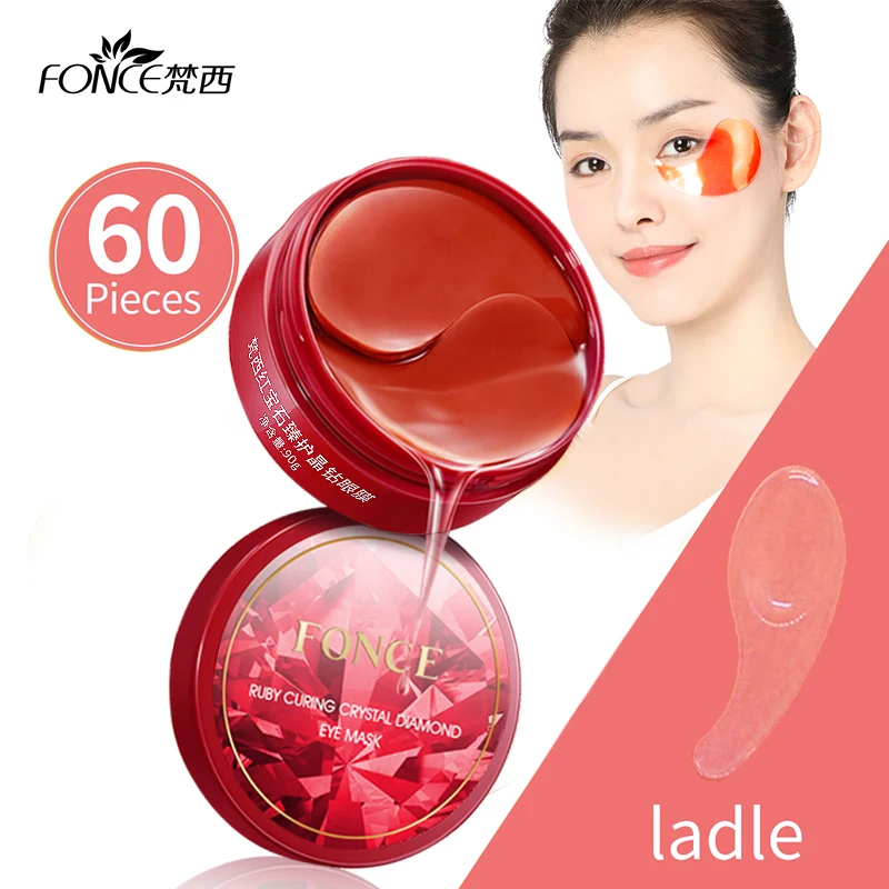 60 قطعة من قناع العين المرطب من FONCE Ruby، متوفر للرجال والنساء، مرطب، سهل الامتصاص