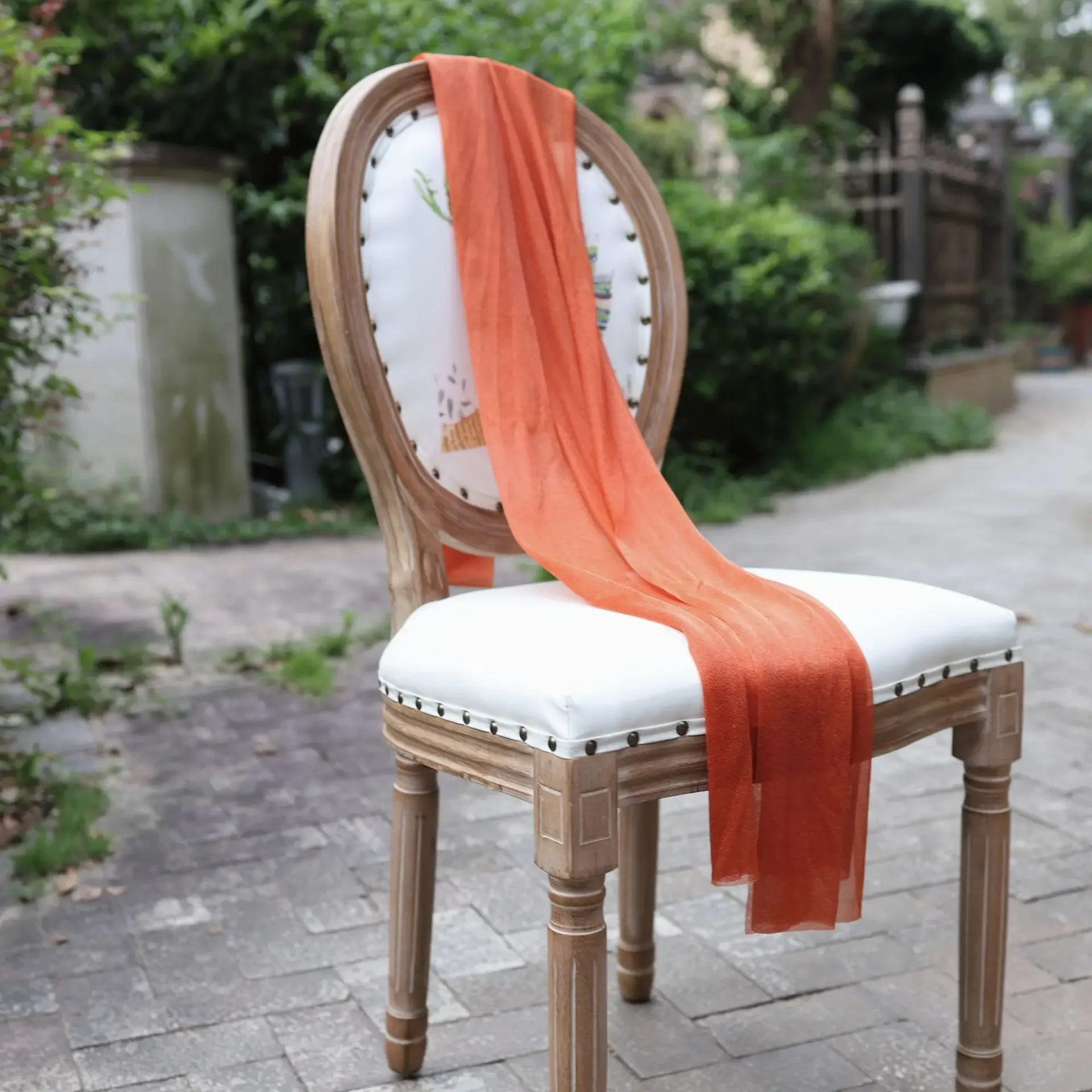 

12 шт., свадебный стул, шифоновый тюль, бант, украшение для чехлов на стулья, свадебная вечеринка, отель, свадебный банкет, украшение для приема