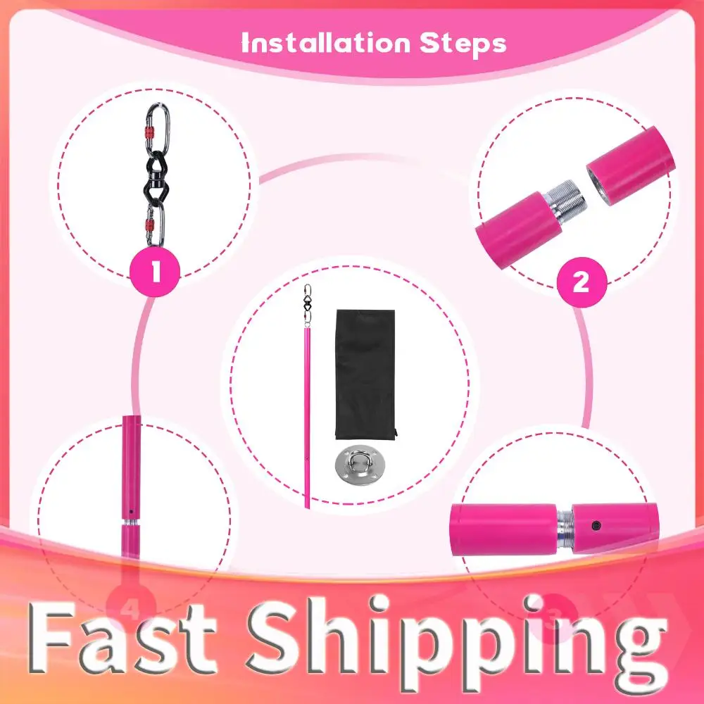 

9.8ft/3m Pole For Dancing Adjustable Height Spinning Dancing Pole Removable Dance Equipment for Home Gym Bar
