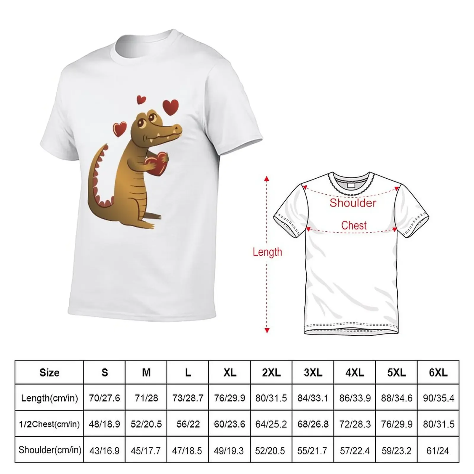 Crocodile in Love T-Shirt boys whites korean fashion mens graphic t-shirts anime