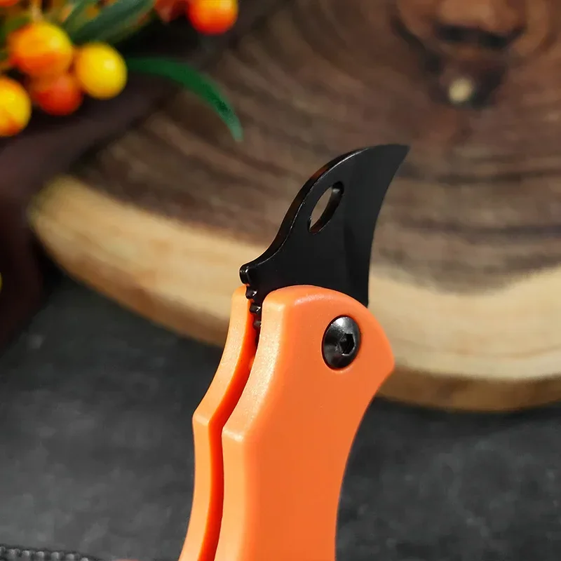 Mini Folding Knife Stainless Steel Pocket EDC Tool Keychain Camping Knife For Meat Fruit Fish Slicing Outdoor Survival