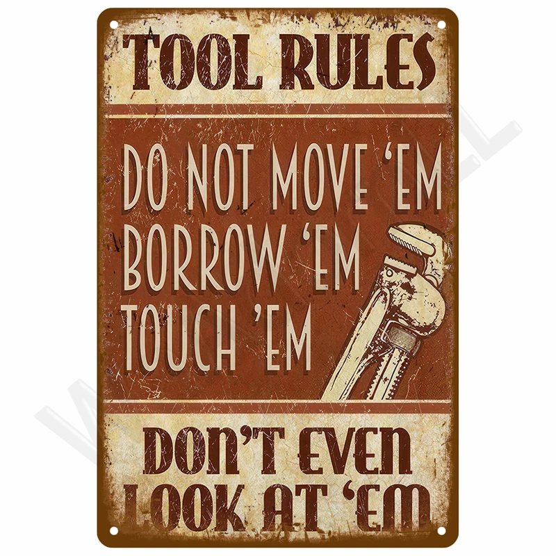 Retro Metall Zeichen Wand Kunst Wandbild Ästhetische Zimmer Home Decor Artikel Poster Vintage Metall Platte Garage Dekoration Zinn Zeichen Platten Bar – Detail 13