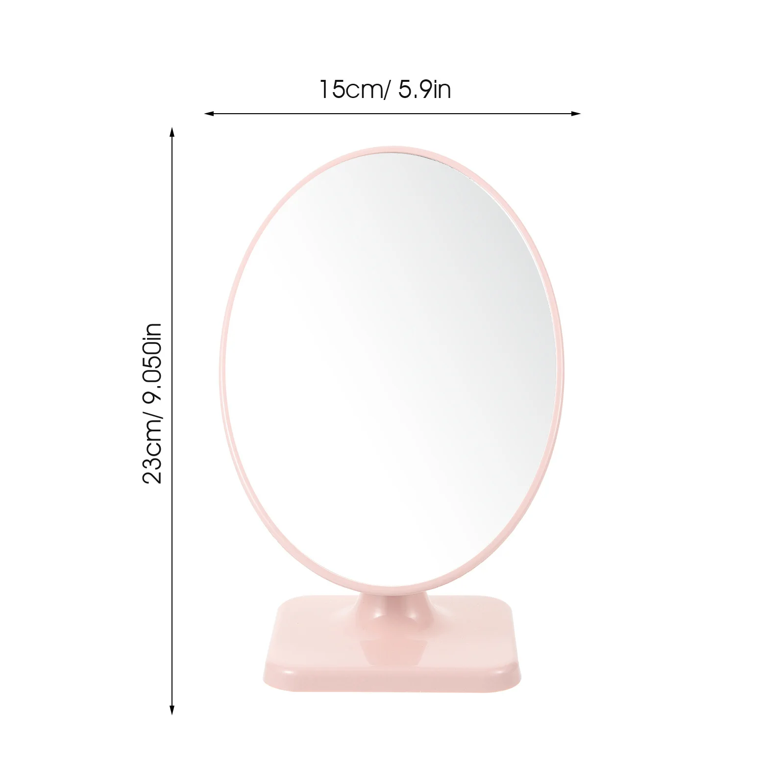 Stylish Desk Mirror Aesthetic Oval Vanity Mirror Clear View Durable Base Perfect Gift for Women Makeup Artists Home Decor