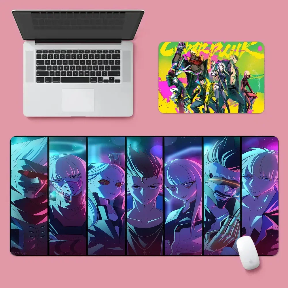 Cyberpunk Edgerunner Cool Office Mice Gamer Soft Mouse Pad Size For Game Keyboard Pad For Gamer