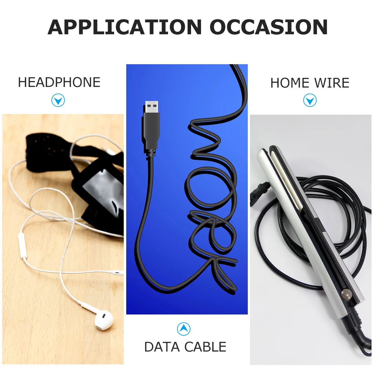 

12Pcs Earphone Lightweight Cartoon USB Cable Organizer Portable Earphone Holder for Work School Home USB Cable Winder